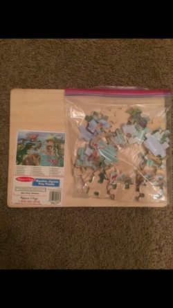 Wooden dinosaur puzzle