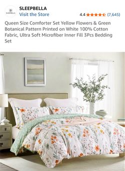 SLEEPBELLA queen 3 pcs comforter set