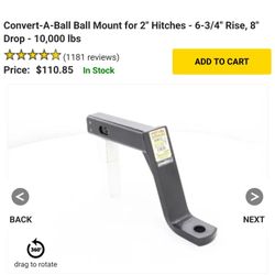 Convert A Ball 2" Receiver W/ 2" Ball