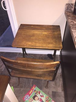 Vintage school desk and chair awesome shape from 50-60,s