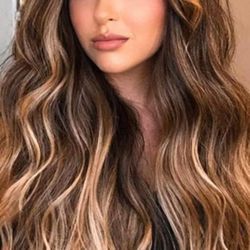 Long Brown Wig Wavy Wig Synthetic Wigs