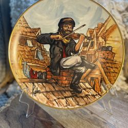 Vtg 1978 Fiddler on the Roof Collector Plate #1351 HAND SIGNED Rik Vig