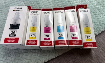 New Canon ink 20 6 bottles