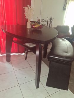 Table, chair, & bench