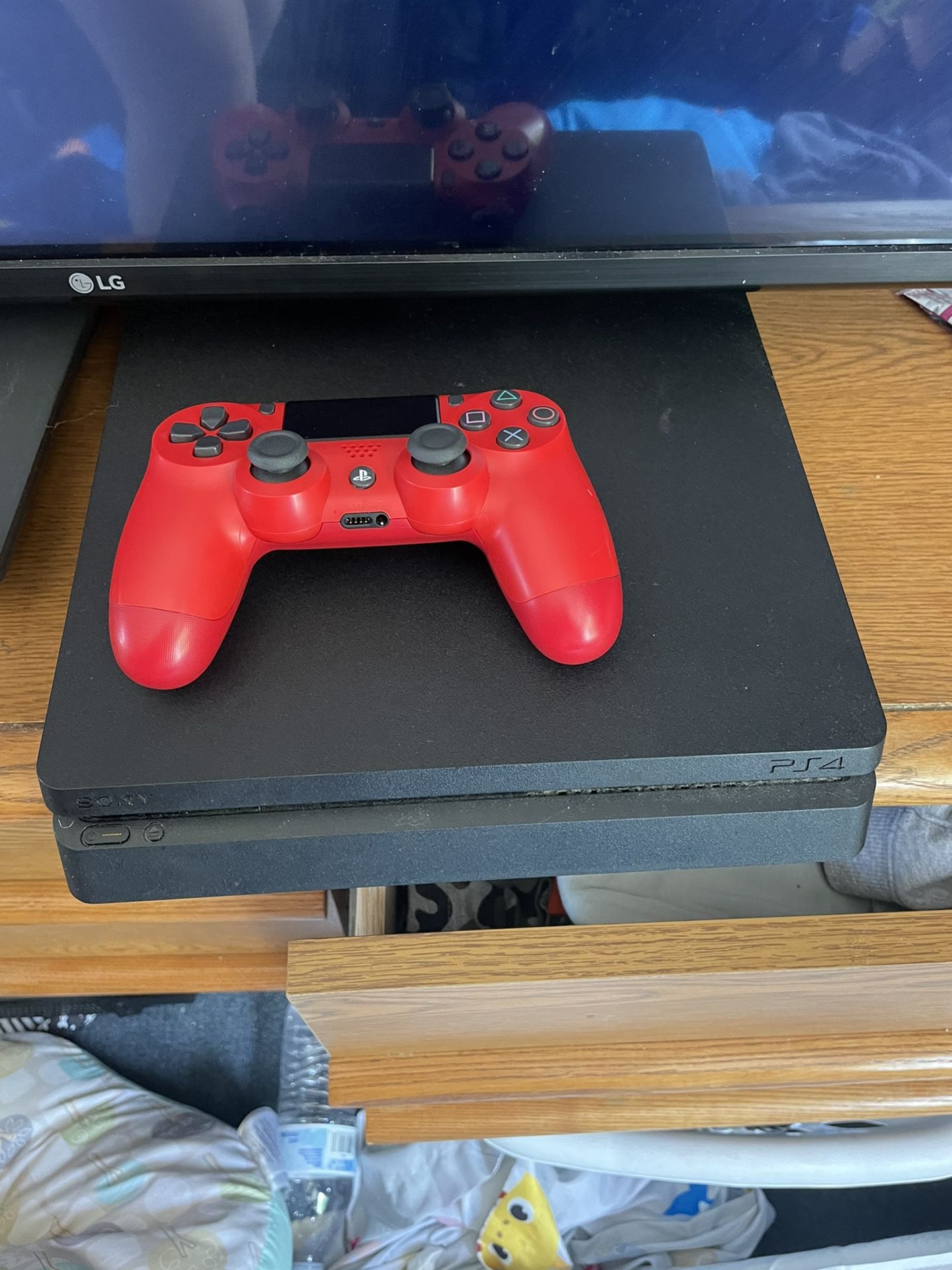 PS4 With Controller And Games