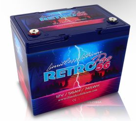 LIMITLESS LITHIUM RETRO PRO 56 12V UNDERHOOD BATTERY 56AH