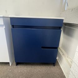 New 30” Bathroom Vanity -Blue