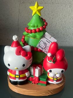 Hello Kitty And Melody Christmas Figurine