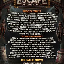 2x VIP 2-Day Escape: Psycho Circus Tickets