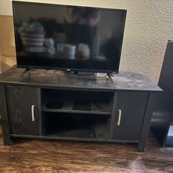 Black TV stand 