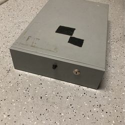 Cash Drawer. Coins, Bills, Locks, Bell Rings When it Opens