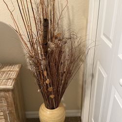 Decorative Vase With Dried Stems