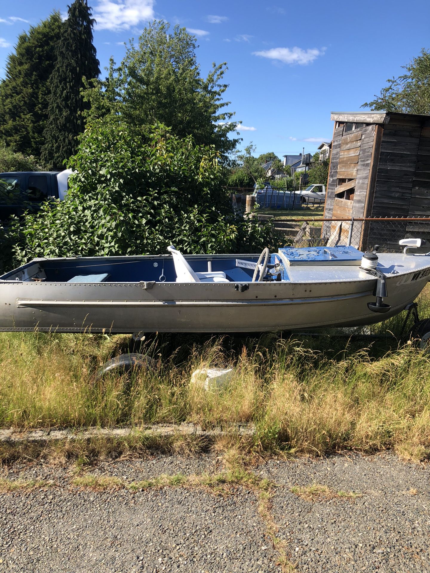 12’ Aluminum Boat With Trailer