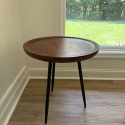 Round Wooden Side Table