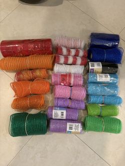 Lot Of Wreath Making Craft Supplies