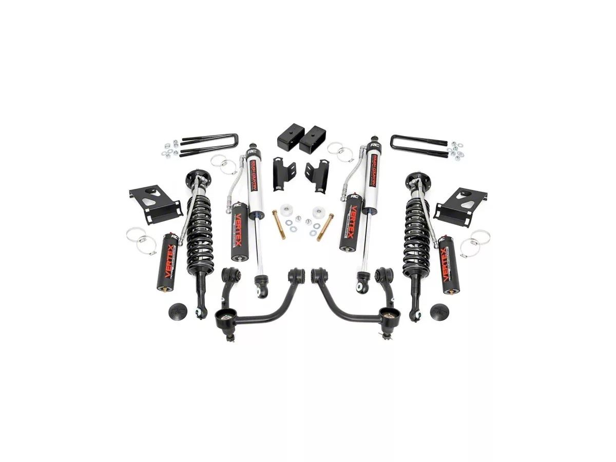 Rough Country 3.5” Suspension Lift Kit with Vertex Adjustable Coil-Overs and Vertex Reservoir Shocks