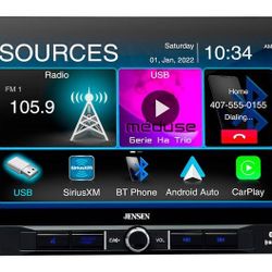 Jensen CAR110X 10.1" LCD 
Digital multimedia receiver with Android Auto,  Carplay And 4V RCA Outputs