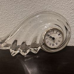 Vintage Wave Glass Clock 