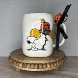 Rae Dunn X Peanuts Snoopy SPOOKY SEASON Pumpkin Mug