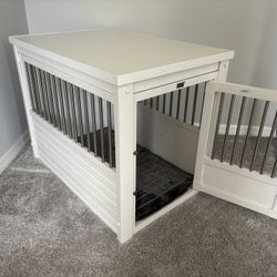Dog Crate - Furniture Style - White 