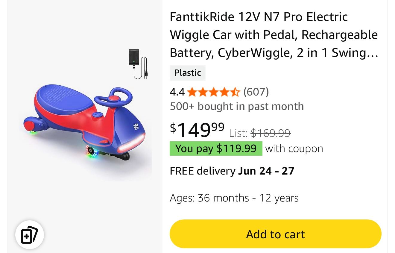 Electric Wiggle Car Brand New Never Used