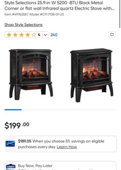 Style selections electric stove