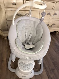 Graco Soothe My Way with Removable Rocker, Madden - Versatile Baby Swing & Portable Rocker