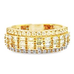 Elegant Diamond MENS Band 14K Yellow Gold 1.41ctw Diamond