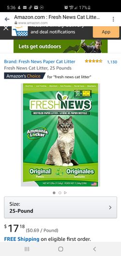 Fresh News Cat Litter, 25 Pounds