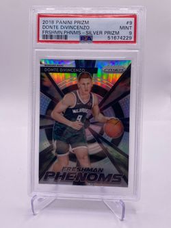2018-19 Panini Prizm Donte DiVincenzo #9 Silver Prizm Rookie PSA 9
