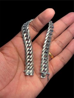 925 Sterling Silver Black Oxidized Bracelet 8.9” Handmade 50.40g