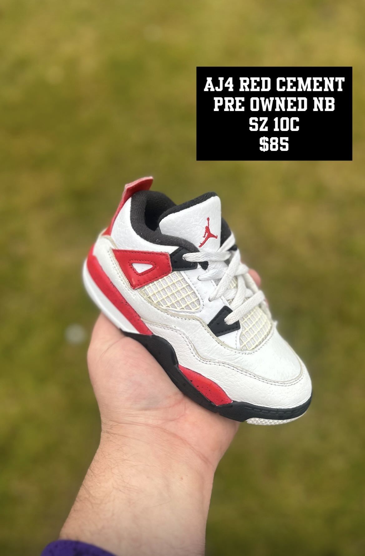 Jordan 4 Red Cement Size 10c