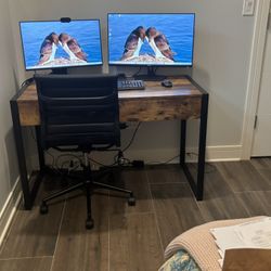 Office Desk and Chair. 48w X 23d X 30h 