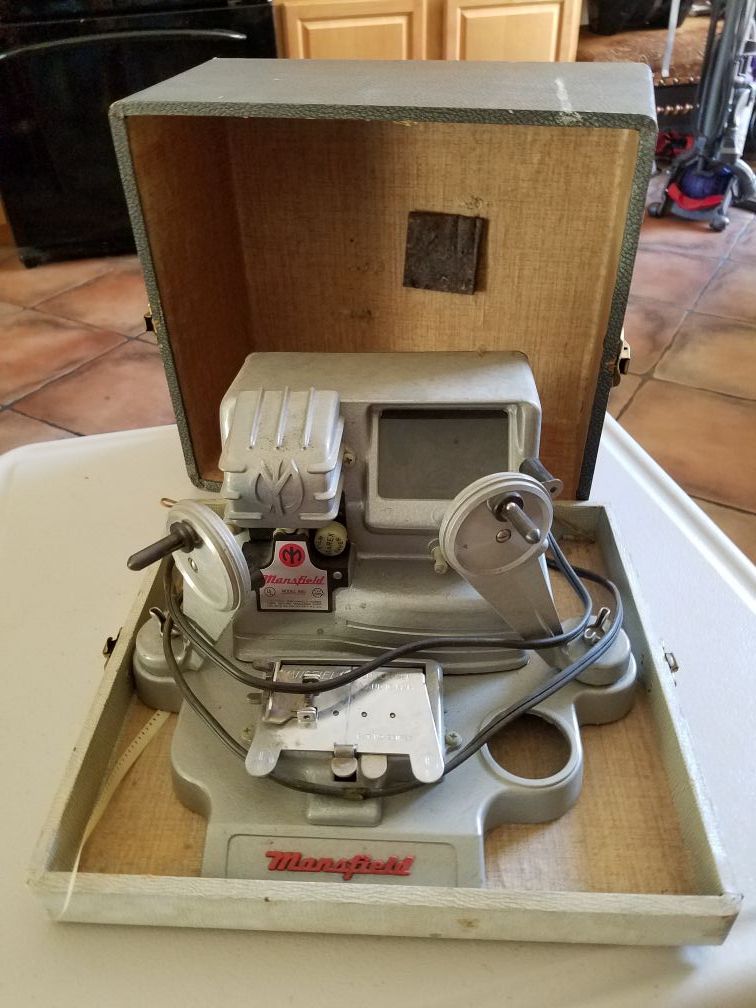 Vintage Mansfield Deluxe Model 950 8MM Film Viewer Editor Splicer