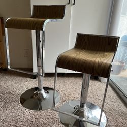 Pair of Height Adjustable Bar Stools