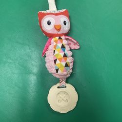 Infantino baby owl chime rattle Teether toy 