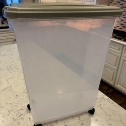 Dog Food Storage Bin With Casters