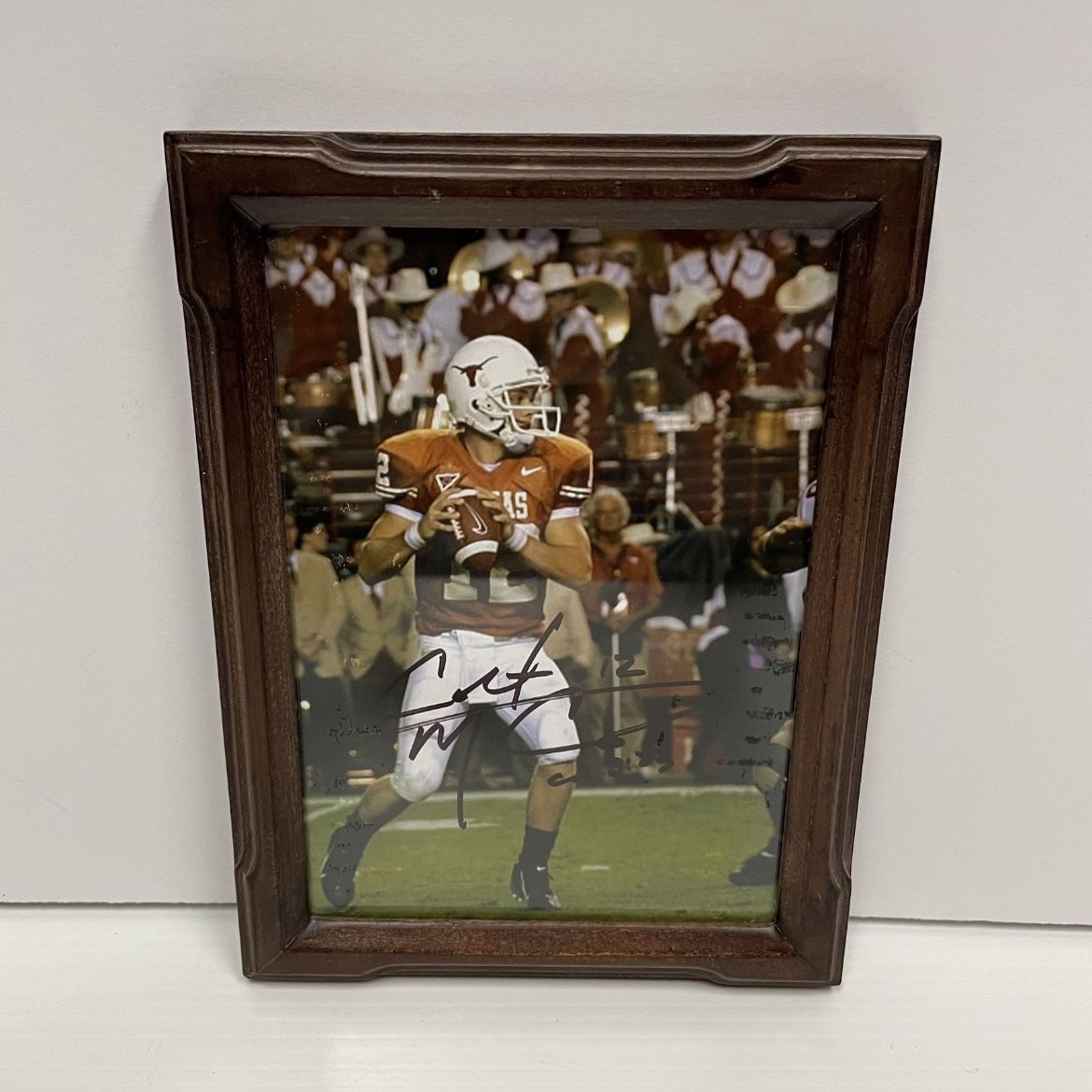 Colt McCoy Autographed and Framed Texas Longhorns Jersey