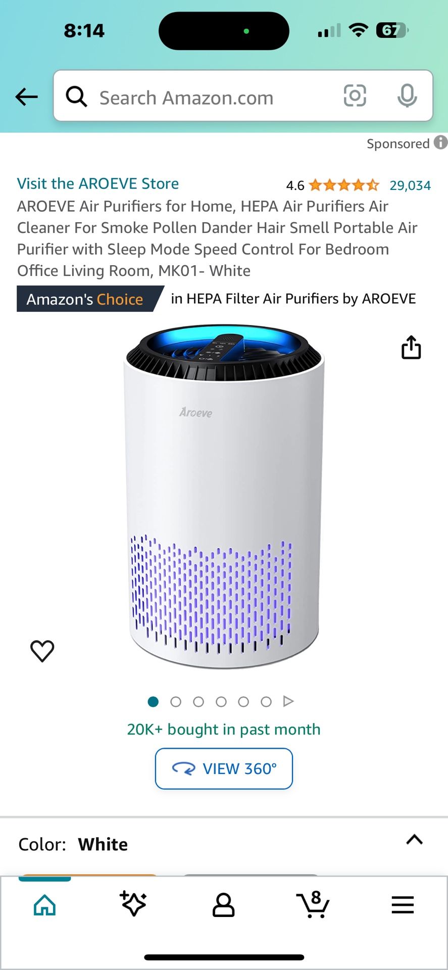 hepa air purifier brand new 