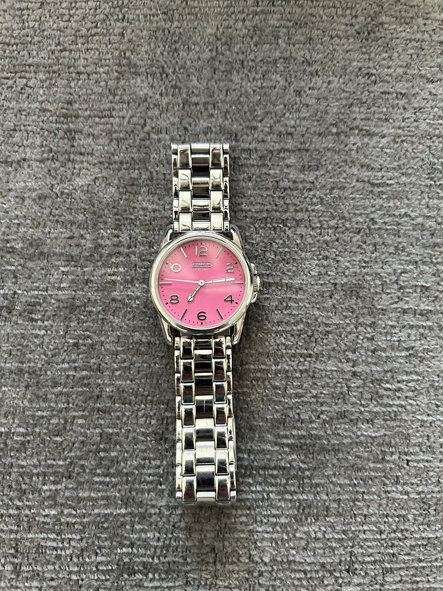 Hot Pink Coach Watch - Authentic