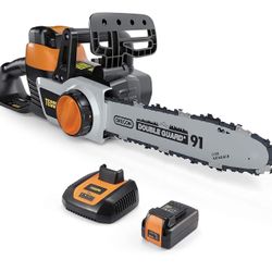 TECCPO Cordless Chainsaw, 40V 12-Inch Electric Chainsaw, High Performance Motor, 2.5Ah Samsung Battery and Charger Included, 26.24ft/s Chain Speed, Or