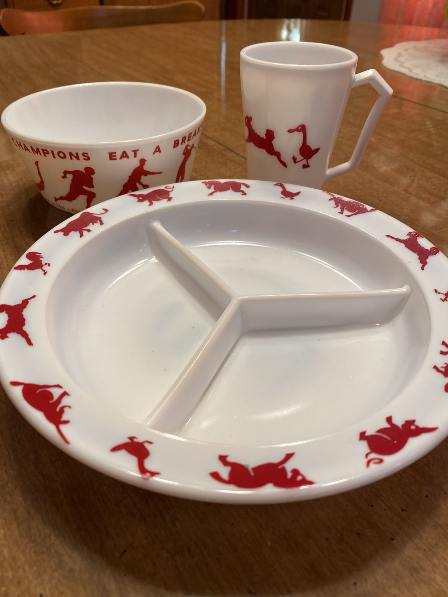 Wheaties Milk Glass Set 1937 Dish Bowl And Cup
