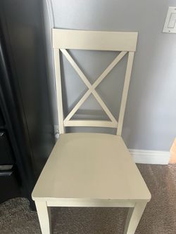 Cream Chairs- 2 & shoe cabinet