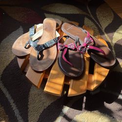 Ladies size 8 flip flops