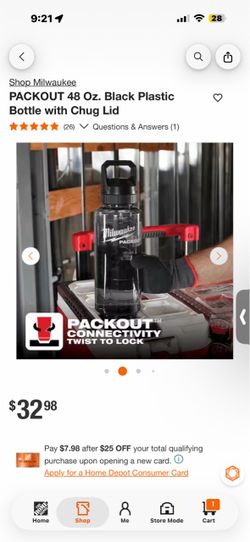 Milwaukee PACKOUT 48 oz Black Water