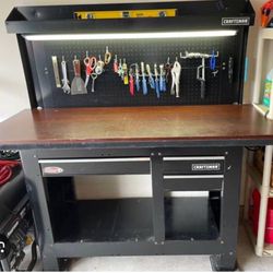 Craftsman Workbench With Drawers And Light