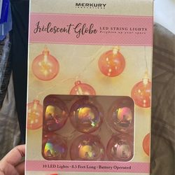 Pink Iridescent Globes For Room