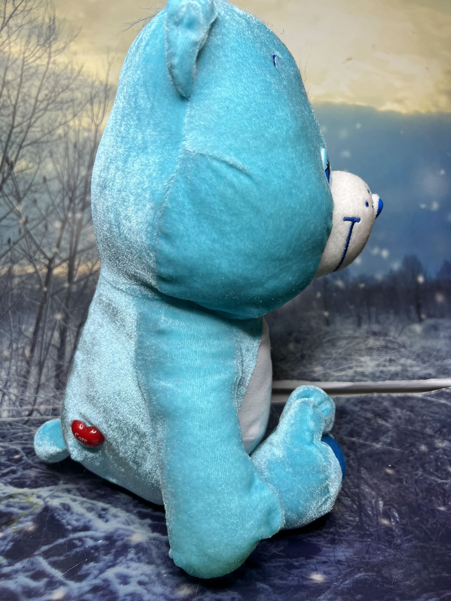 Vintage Care Bears Nanco Bedtime Bear Plush Stuffed Blue Moon Stars 2003 Stuffed