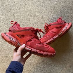 Balenciaga Track Runners Red Size 11 