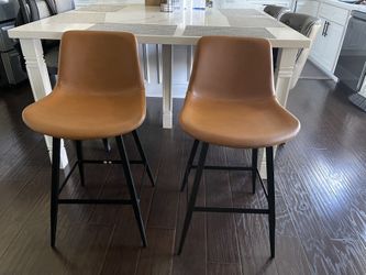 2 Bar Chairs 24” Brand New Assembled Real Wood Not Pressed 